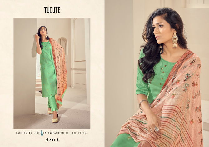 Karma Tucute Series 777 Series Latest Fancy Designer Printed Mix Fabric Salwar Suit Collection